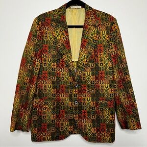 Vintage Sandwich Isles Mens Sport Coat Blazer Jacket R 39 Hawaiian Tiki 60s